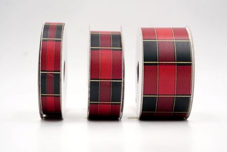 Rot, Schwarz und Gold Karierter Band_AI